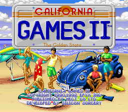 California Games II (Japan) (En,Ja) Title Screen